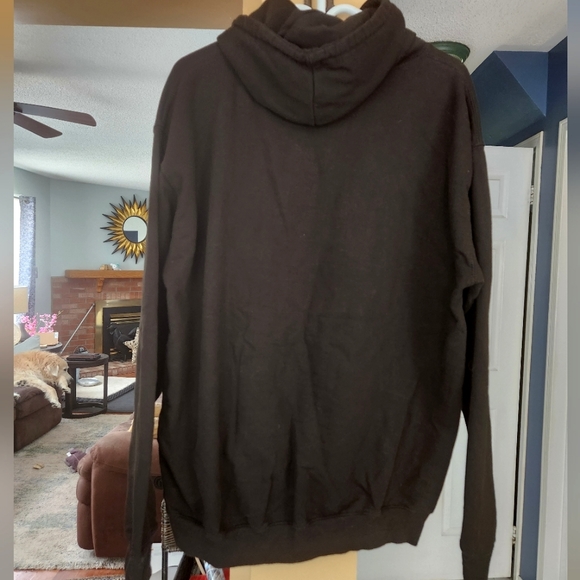 AWDis Size XL Unisex Black Hoodie with Anime Naruto Uchiha Clan Symbol - Picture 3 of 3